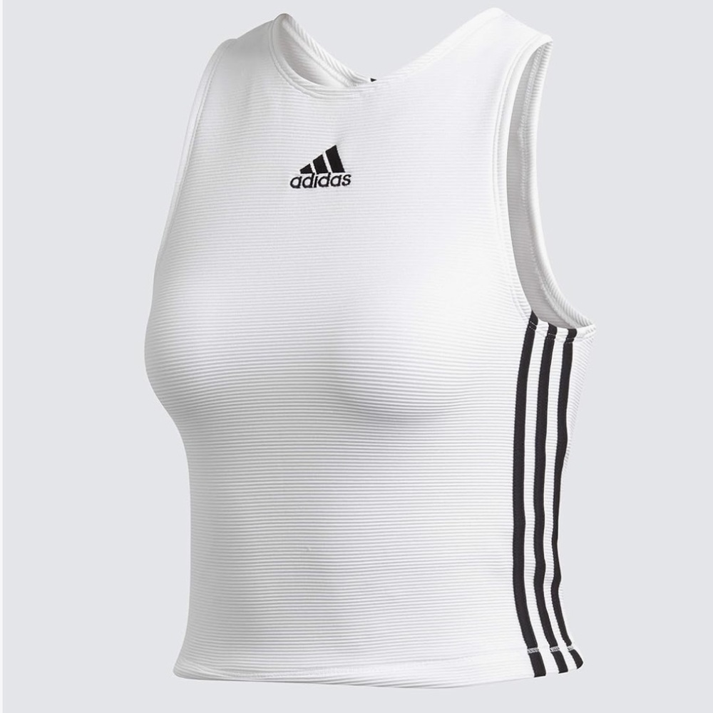 Adidas Zippable Rib Tank Top - Picture 2 of 6